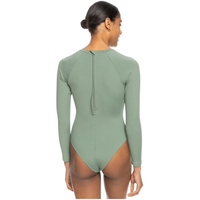 2024 Roxy Mujer Pro The Overhead Traje De Bao De Manga Larga ERJWR03752 - Agave Green